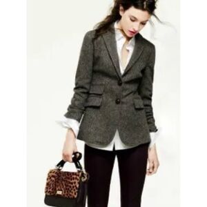 J.CREW  Wool  Jacket
Blazer Gray Black Size 2